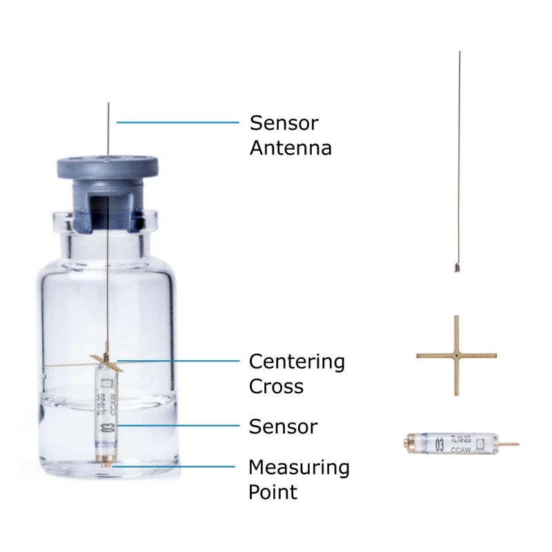 Tempris sensor in vial