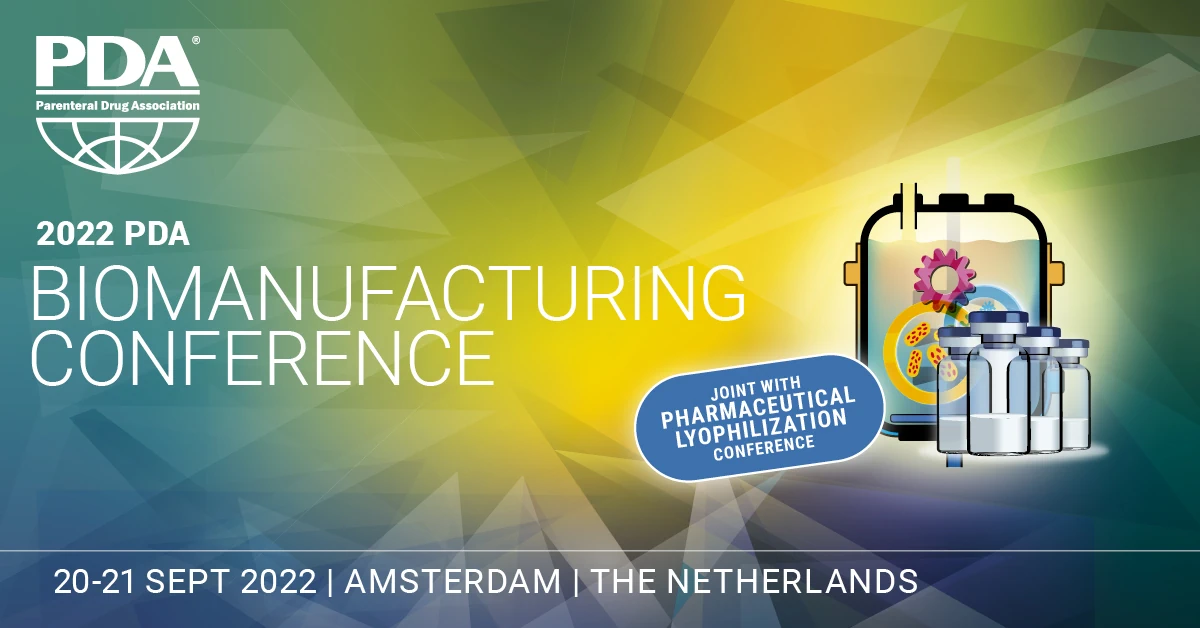 2022 PDA BioManufacturing Conference in Amsterdam, 20-21 September 2022