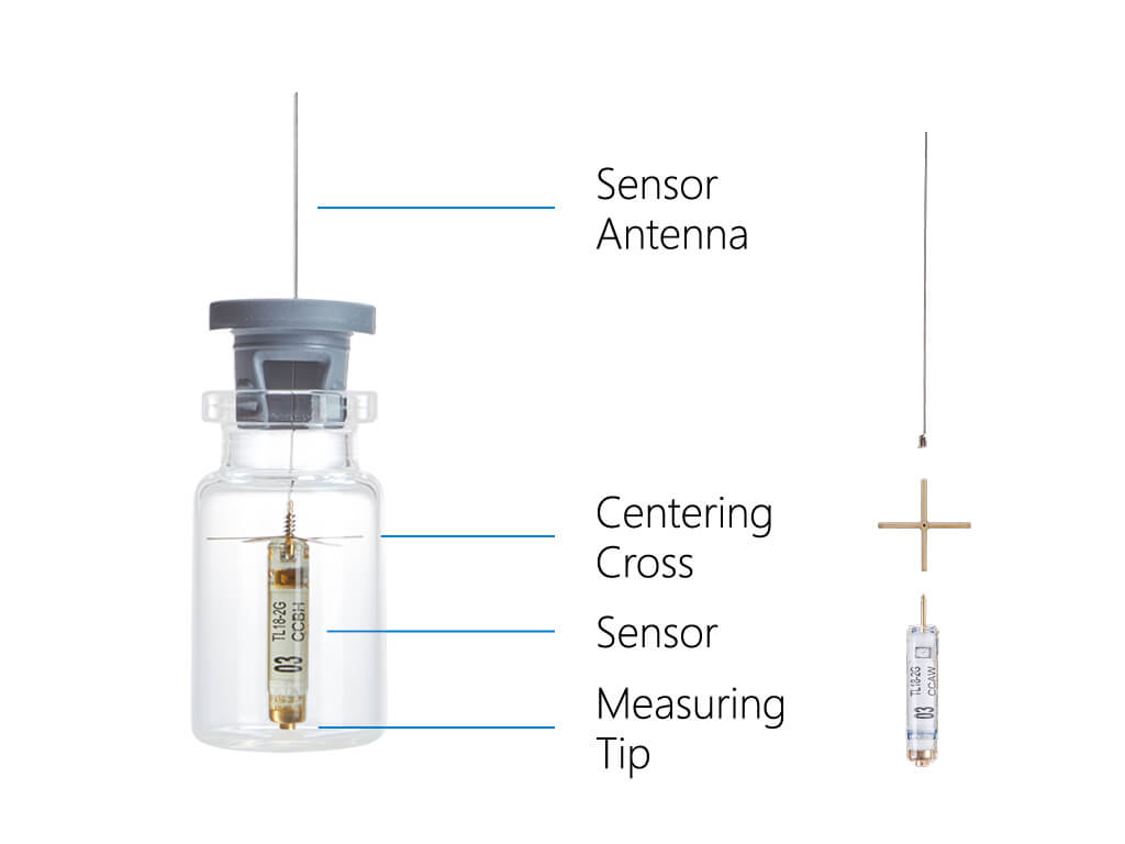 Wireless sensor for product temperature measurement inserted in a vial with labeling