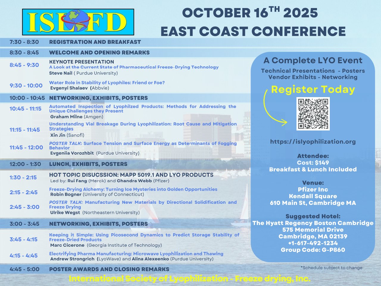 ISL-FD 2025 East Coast Chapter Conference Agenda